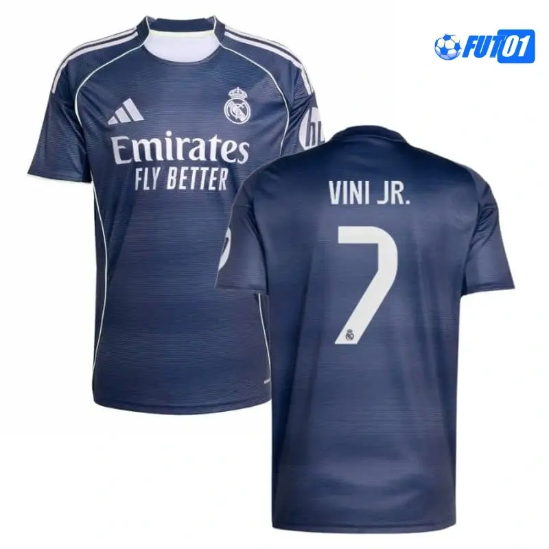 Camiseta Barata VINI JR. 7 Real Madrid Away 2025/26
