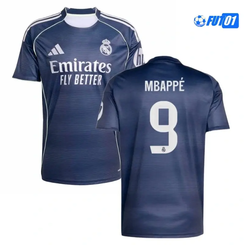 Camiseta Calidad Premium MBAPPÉ 9 Real Madrid Segunda Equipación 2025/26