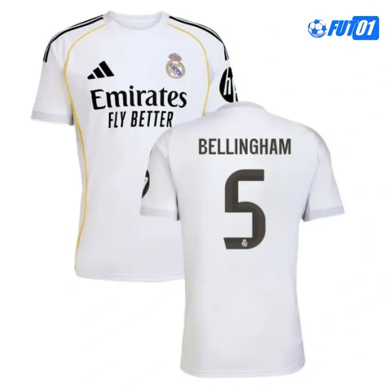 Camiseta Calidad THAI BELLINGHAM 5 Real Madrid Local Primera Equipación 2025/26