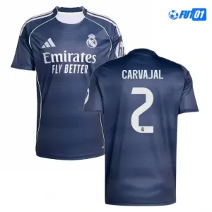 Camiseta Barata CARVAJAL 2 Real Madrid Segunda Equipación 2025/26