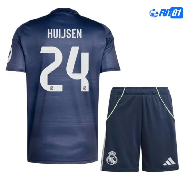 Camiseta Calidad THAI HUIJSEN 24 Real Madrid Visitante Segunda Equipación 2025/26 Niño