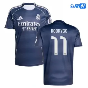 Camiseta Futbol RODRYGO 11 Real Madrid Visitante Segunda Equipación 2025/26