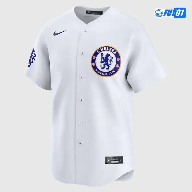 Camiseta Barata Chlesea 2025/26 Baseball Shirt Blanco