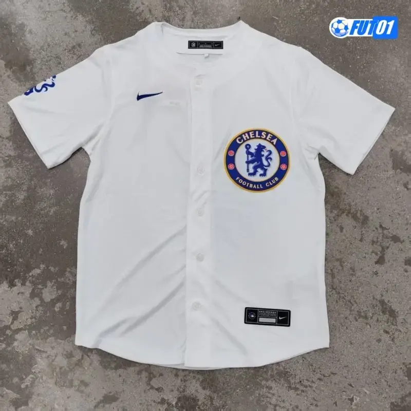 Camiseta Barata Chlesea 2025/26 Baseball Shirt Blanco