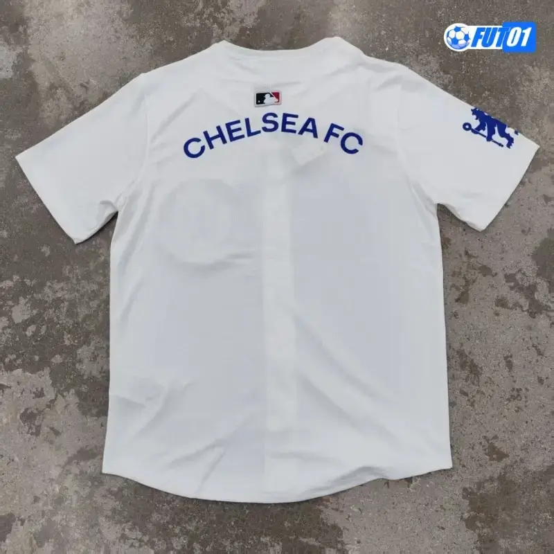 Camiseta Barata Chlesea 2025/26 Baseball Shirt Blanco