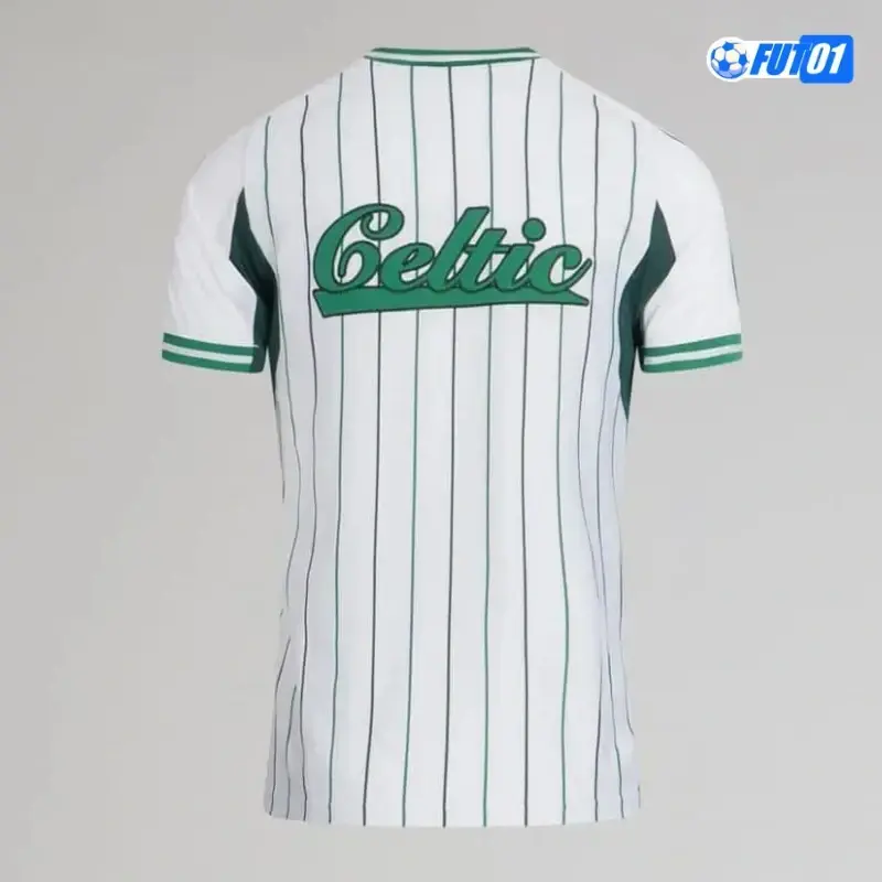 Camiseta Calidad Premium Celtic 2025/26 Baseball Shirt Blanco