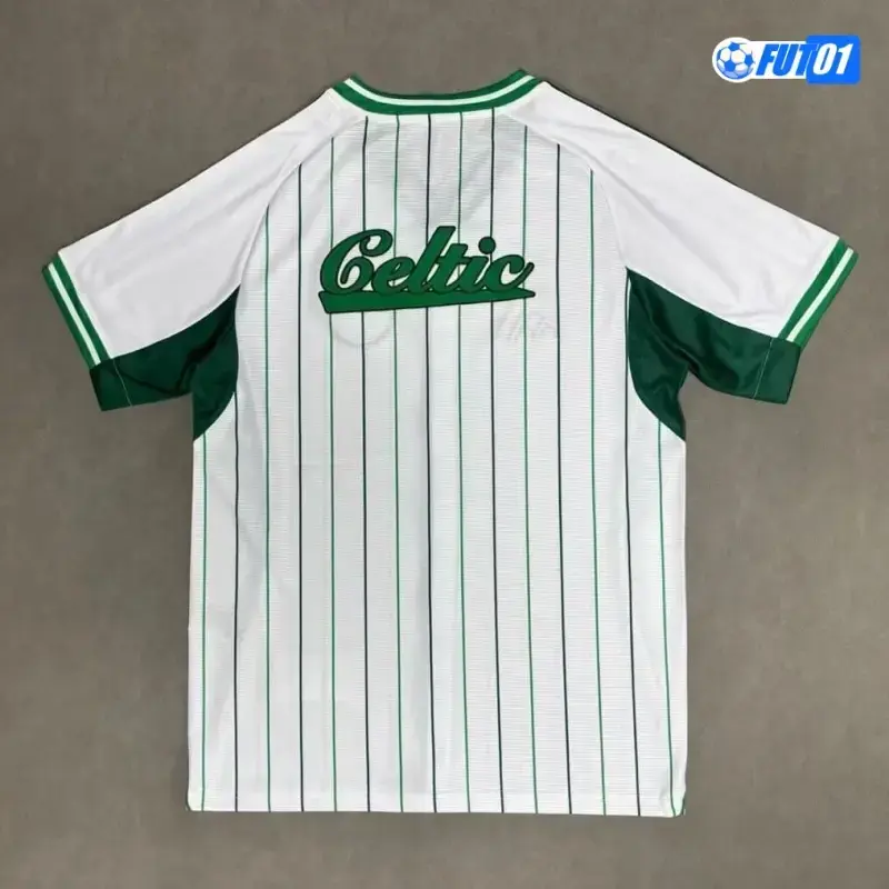 Camiseta Calidad Premium Celtic 2025/26 Baseball Shirt Blanco