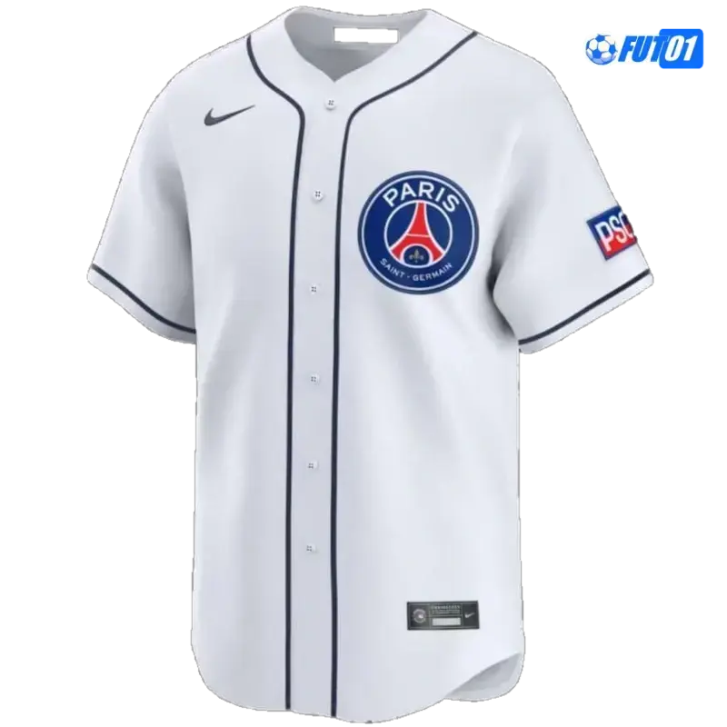 Camiseta Calidad THAI PSG 2025/26 Baseball Shirt Blanco