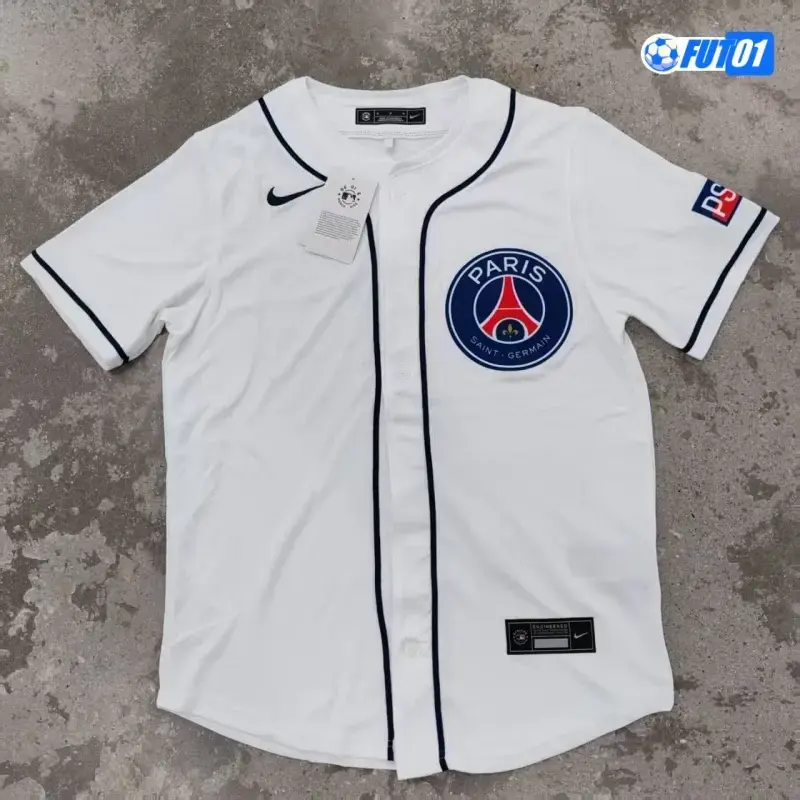 Camiseta Calidad THAI PSG 2025/26 Baseball Shirt Blanco