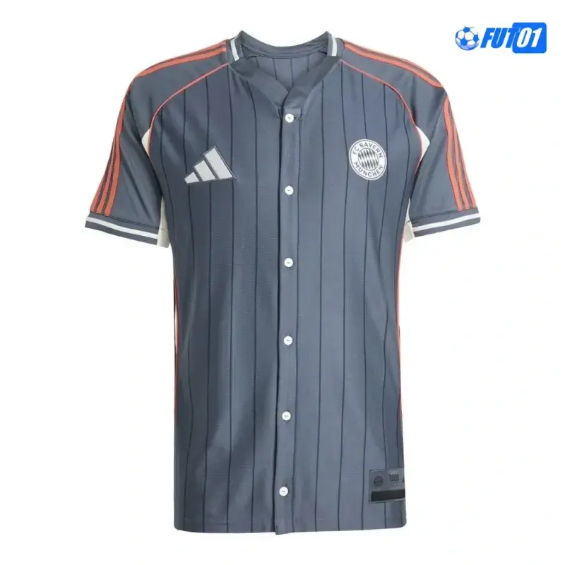 Camiseta Replica Bayern Múnich 2025/26 Baseball Shirt Gris