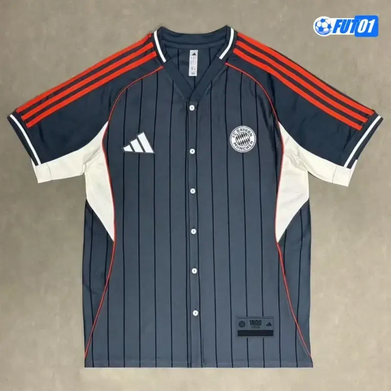 Camiseta Replica Bayern Múnich 2025/26 Baseball Shirt Gris