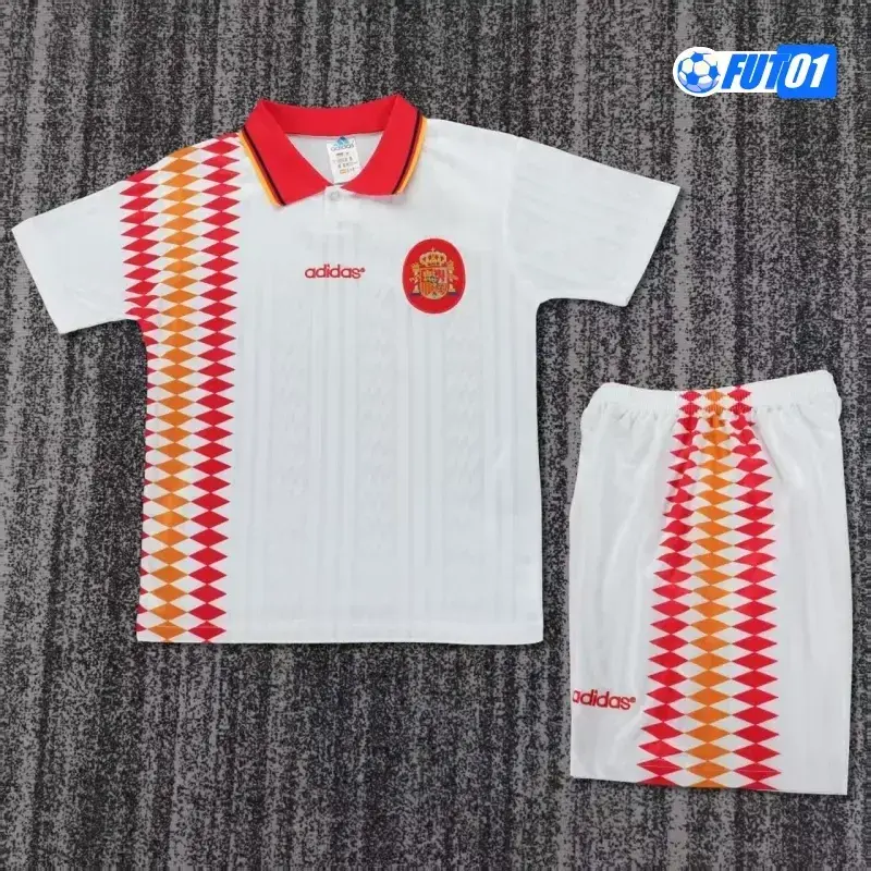 Camiseta Calidad AAA España Visitante Segunda Equipación 1994 Antigua Niño