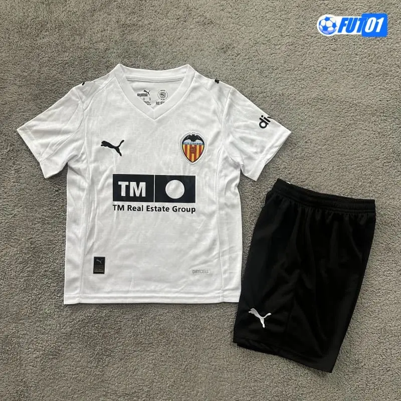 Camiseta Calidad Premium Valencia Home Primera Equipación 2025/26(Camiseta + Pantalón Corto)