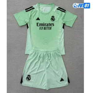 Camiseta Barata de Portero Real Madrid 2025/26(Camiseta + Pantalón Corto) Verde