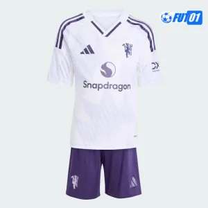 Camiseta Calidad Premium Manchester United Segunda Equipación 2025/26(Camiseta + Pantalón Corto)