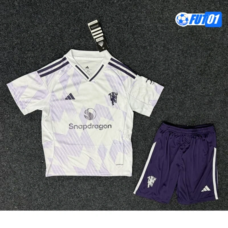 Camiseta Calidad Premium Manchester United Segunda Equipación 2025/26(Camiseta + Pantalón Corto)