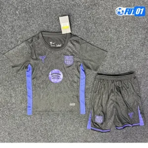 Camiseta Barata Barcelona x Kobe Bryant Pre-Match 2025/2026 Negro/Morado Niño