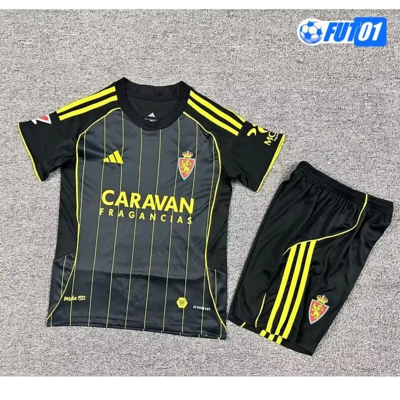 Camiseta Barata Real Zaragoza Away 2025/26 Niño con Parche La Liga