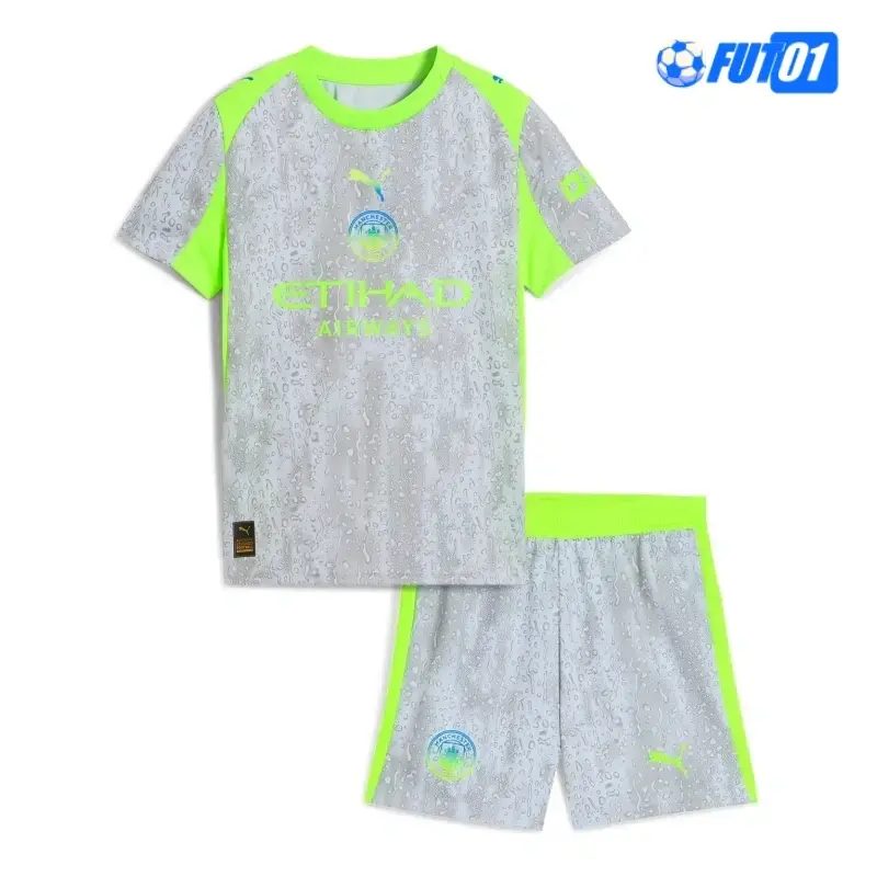 Camiseta Barata Manchester City Third 2025/2026 Niño