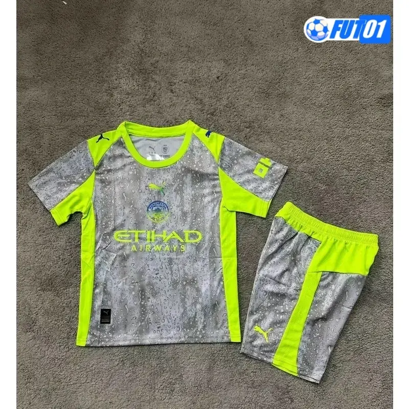 Camiseta Barata Manchester City Third 2025/2026 Niño