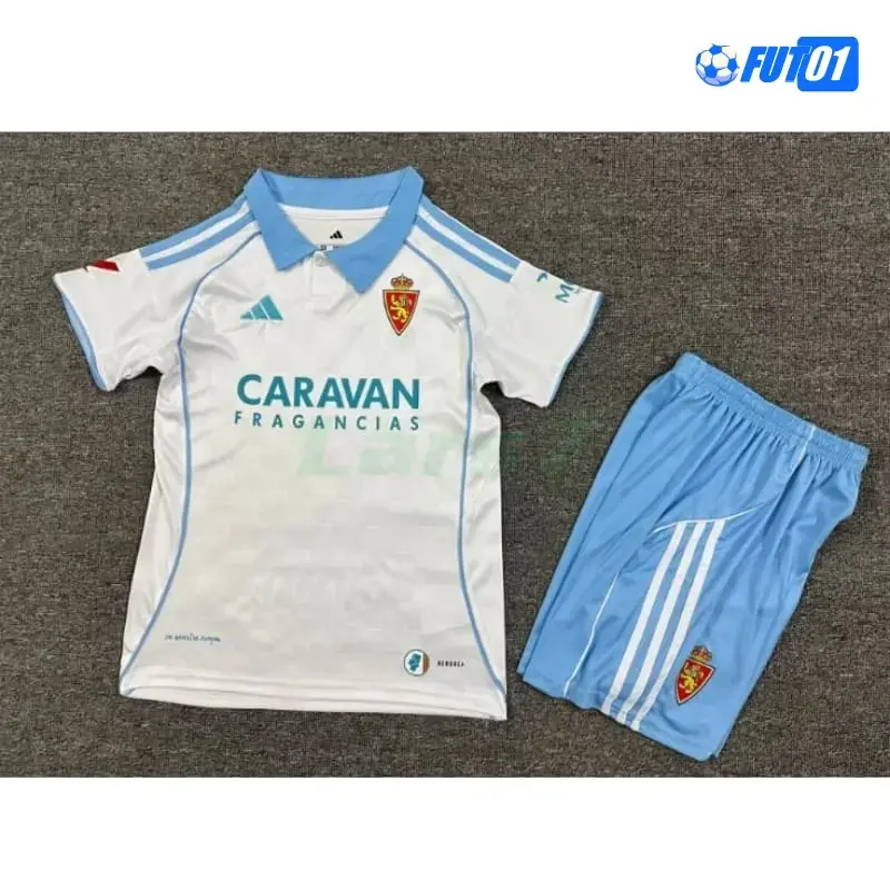 Camiseta Futbol Real Zaragoza Home 2025/2026 Equipación con Parche La Liga