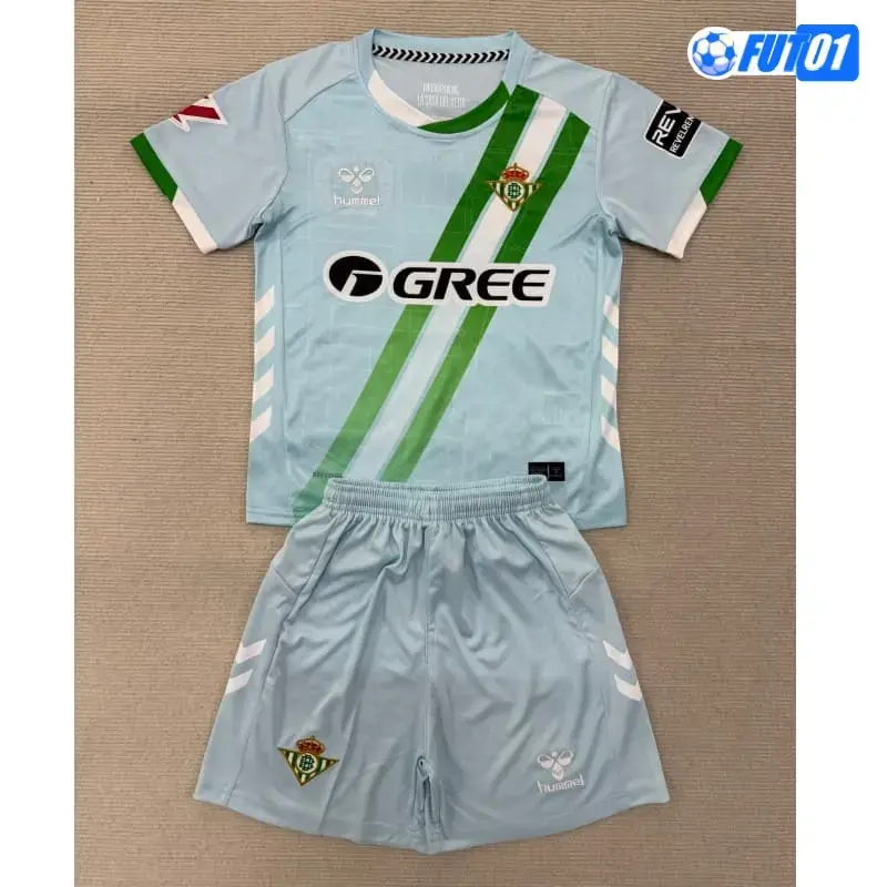 Camiseta Calidad AAA Real Betis Visitante Segunda Equipación Niño 2025/2026 con Parche La Liga