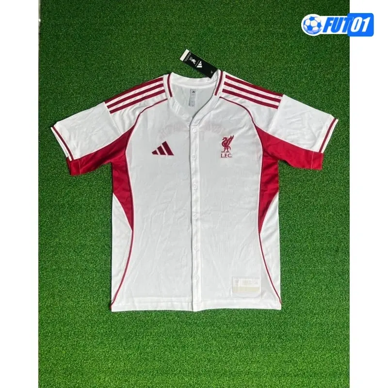 Camiseta Liverpool 2025/2026 Baseball Shirt Blanco