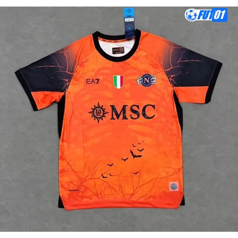 Camiseta Napoli 2025/2026 Edición Especial de Halloween Naranja