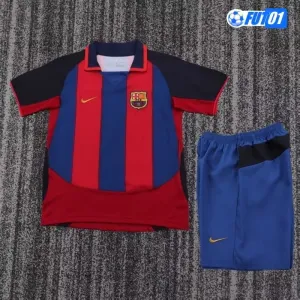 Camiseta Barcelona Home 2003/04 Retro Niño