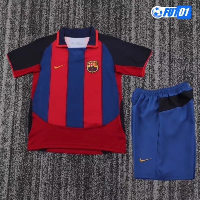 Camiseta Barcelona Home 2003/04 Retro Niño