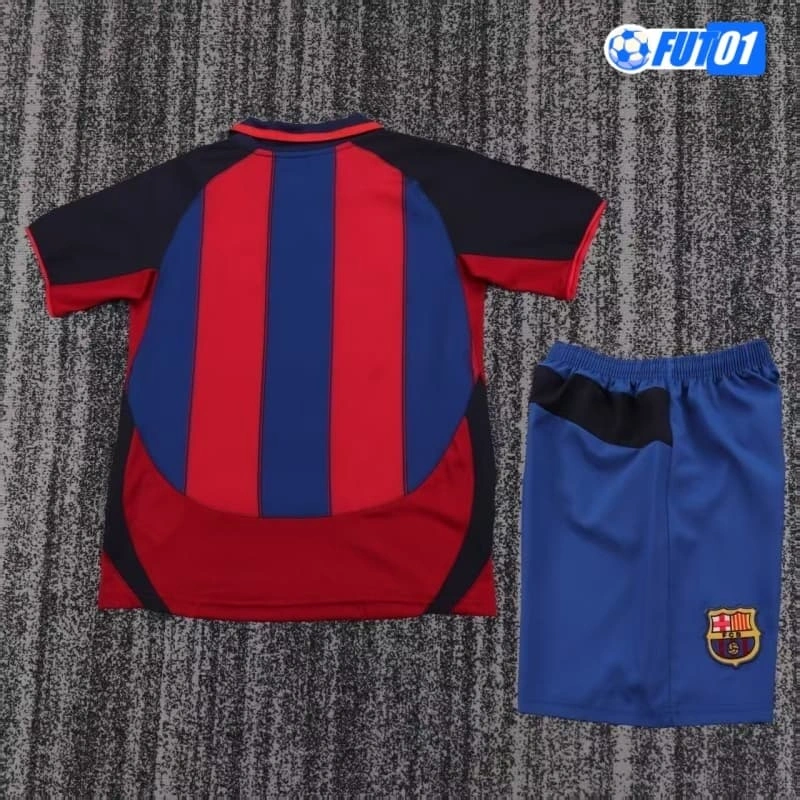 Camiseta Barcelona Home 2003/04 Retro Niño