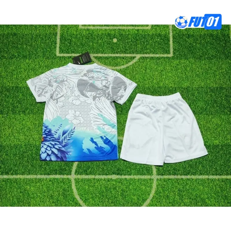 Camiseta Brasil 2026 Edición Especial con Estampado de Loro Blanco/Azul Niño