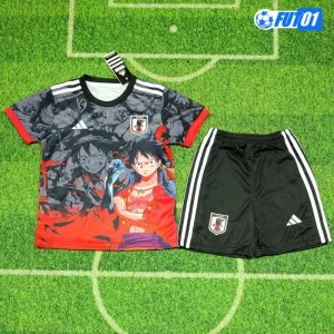 Camiseta Japón 2026 Edición Especial One Piece Negro/Rojo Niño