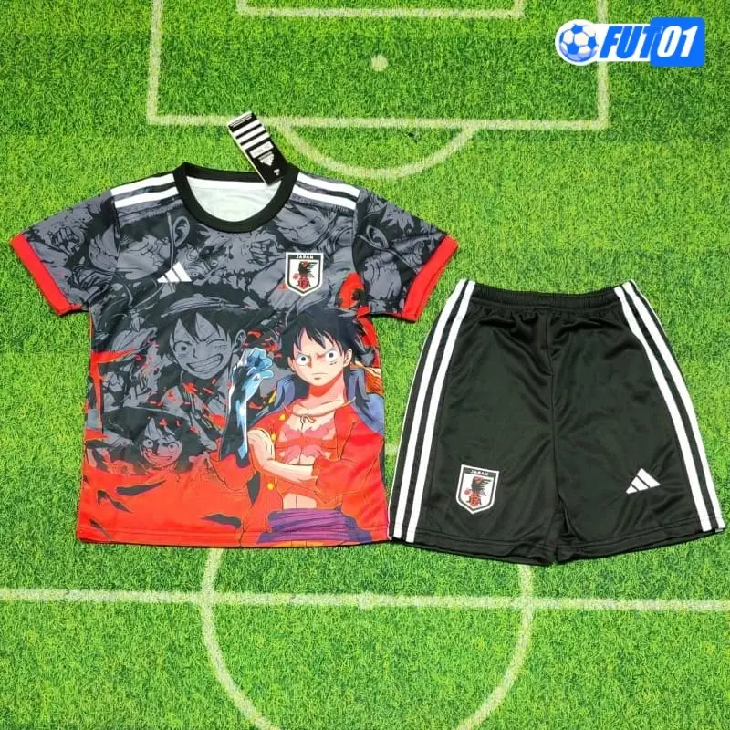 Camiseta Japón 2026 Edición Especial One Piece Negro/Rojo Niño