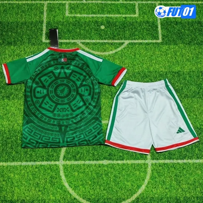 Camiseta México 2026 Niño Verde/Rojo
