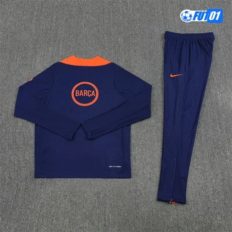 Sudadera De Entrenamiento Barcelona 2025/2026 Niño Azul/Naranja