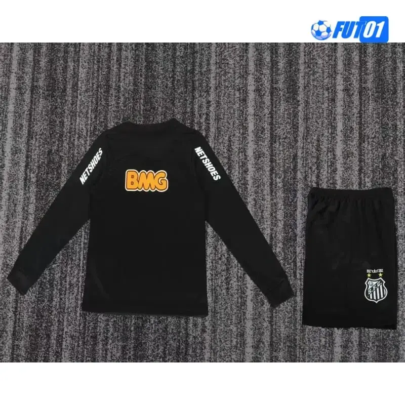 Camiseta Santos FC 2013 Retro Niño ML Negro