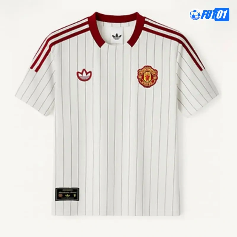 Camiseta Manchester United 2025/26 Retro Blanco/Rojo