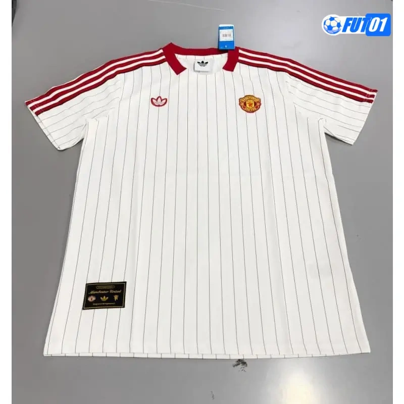 Camiseta Manchester United 2025/26 Retro Blanco/Rojo