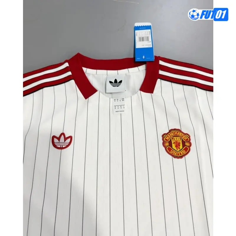 Camiseta Manchester United 2025/26 Retro Blanco/Rojo