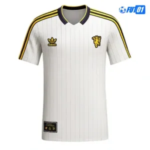 Camiseta Manchester United 2025/26 Retro Blanco/Amarillo