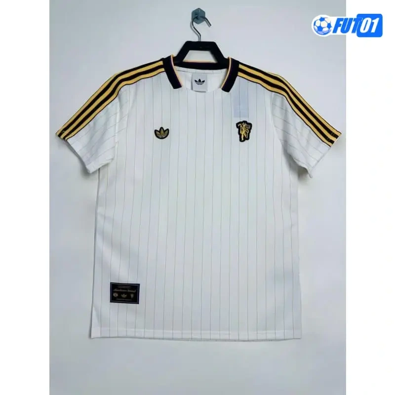 Camiseta Manchester United 2025/26 Retro Blanco/Amarillo
