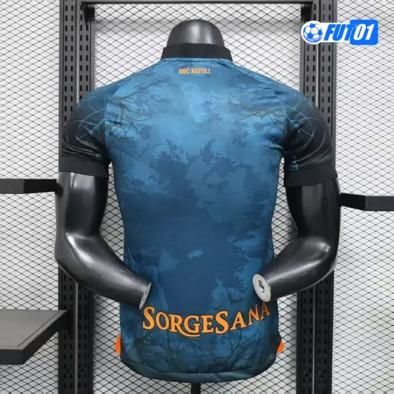 Camiseta Napoli 2025/2026 Edición Especial de Halloween Azul Versión Jugador