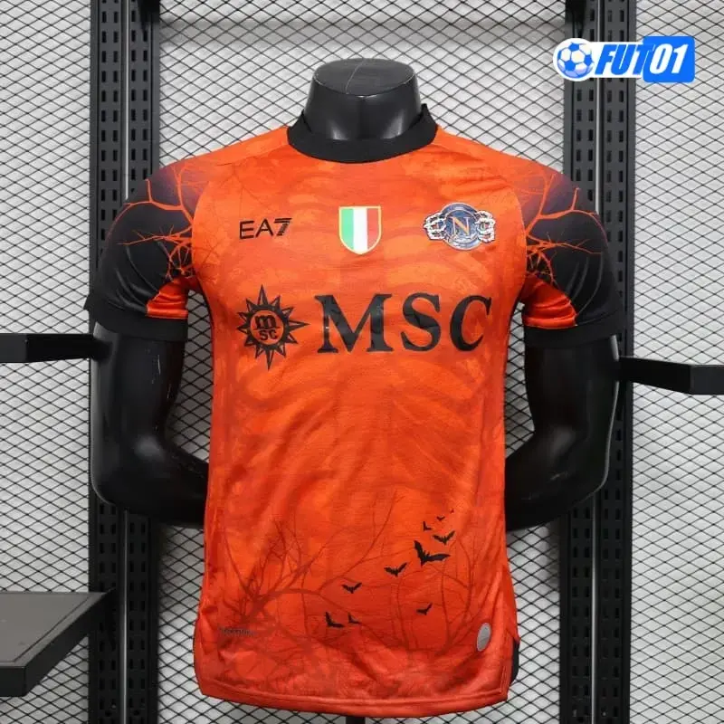 Camiseta Napoli 2025/2026 Edición Especial de Halloween Naranja Versión Jugador