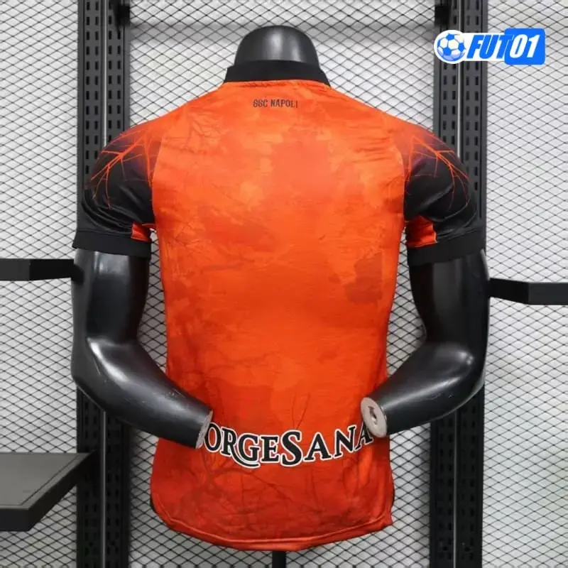 Camiseta Napoli 2025/2026 Edición Especial de Halloween Naranja Versión Jugador