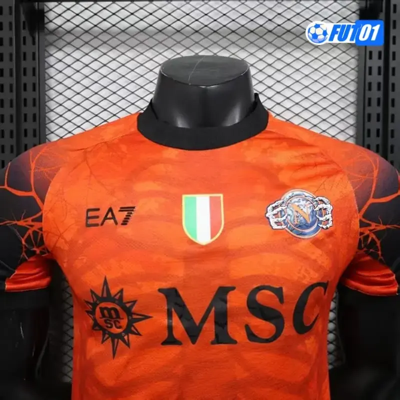 Camiseta Napoli 2025/2026 Edición Especial de Halloween Naranja Versión Jugador