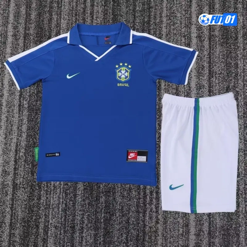 Camiseta Brasil Away 1997 Retro Niño