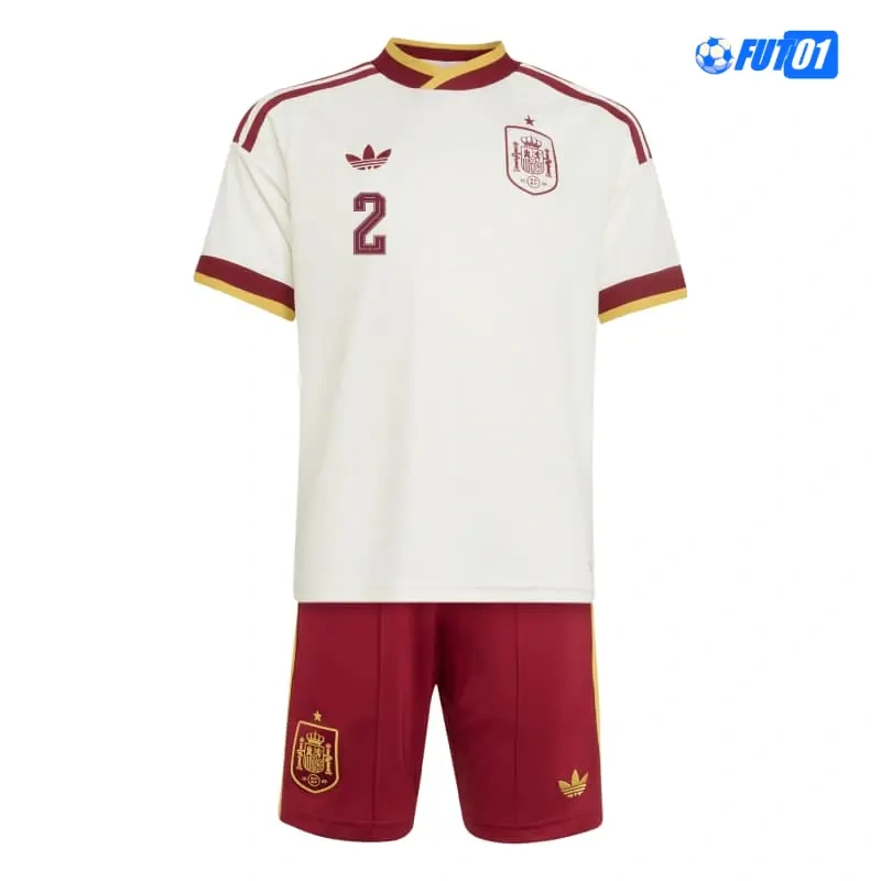 Camiseta Carvajal 2 España Away Mundial 2026 Niño