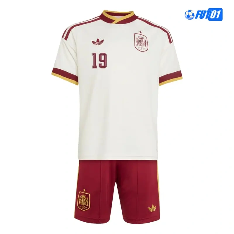 Camiseta Lamine Yamal 19 España Away Mundial 2026 Niño