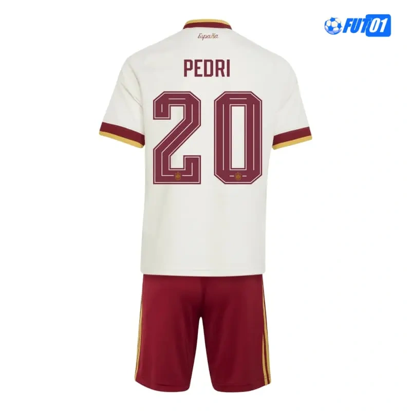 Camiseta Pedri 20 España Away Mundial 2026 Niño